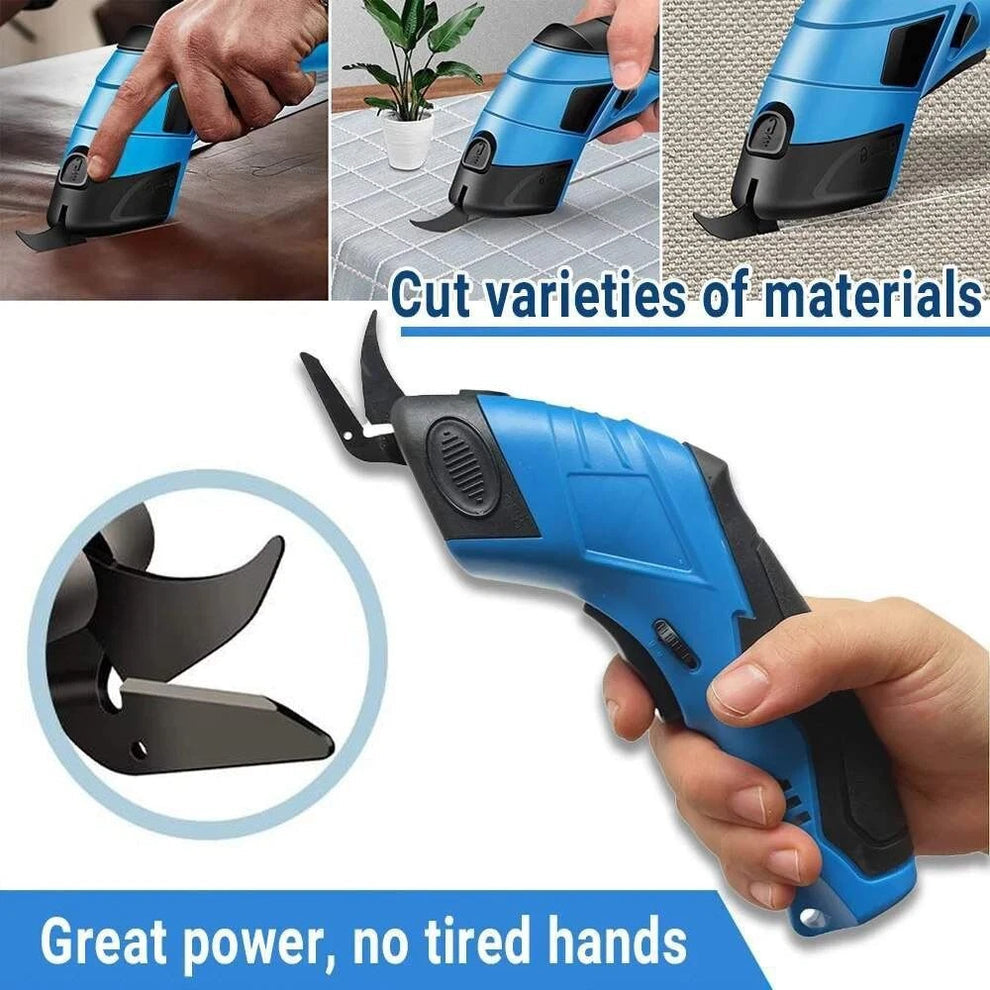 Cordless USB Electric Scissors Rechargeable Cutter for Fabric and Paper