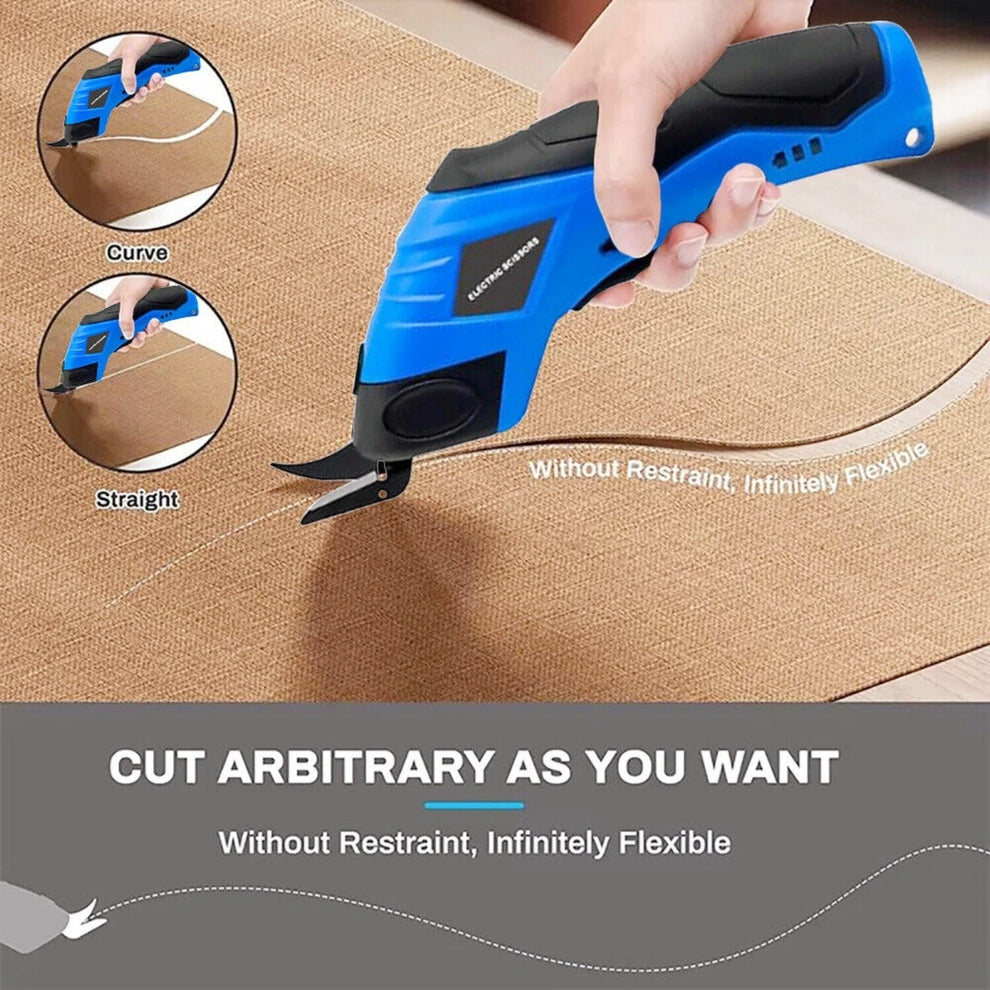 Cordless USB Electric Scissors Rechargeable Cutter for Fabric and Paper