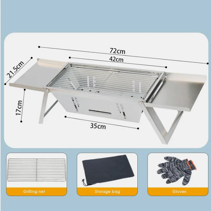 Stainless Steel Folding BBQ Grill