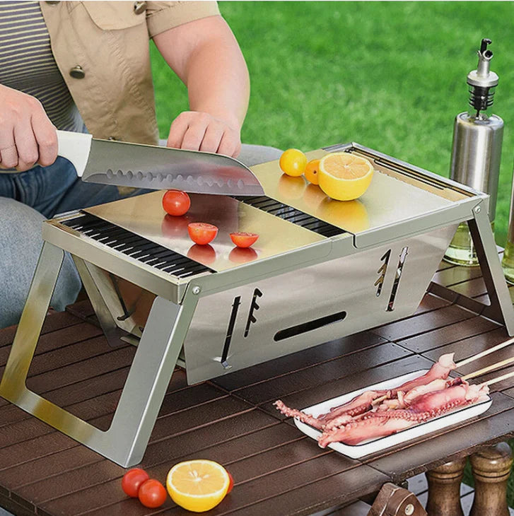 Stainless Steel Folding BBQ Grill