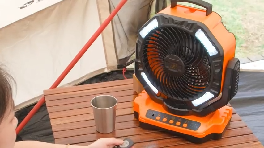 Portable Camping Fan with LED Lantern Light 20000mAh