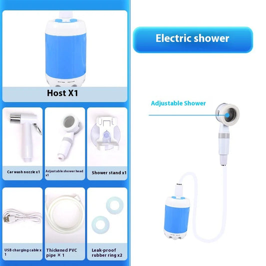 Camping Shower Pump - Rechargeable Outdoor Shower Head Sprayer