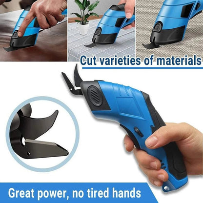 Cordless USB Electric Scissors Rechargeable Cutter for Fabric and Paper