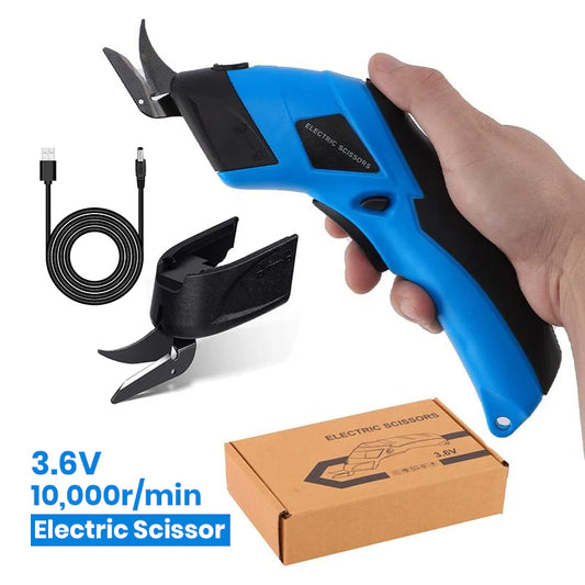 Cordless USB Electric Scissors Rechargeable Cutter for Fabric and Paper