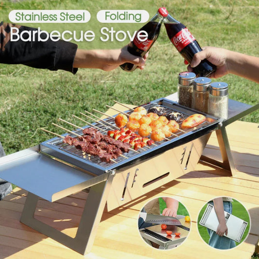 Stainless Steel Folding BBQ Grill